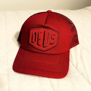 Men’s Deus Ex Machina Red Snap Back Hat